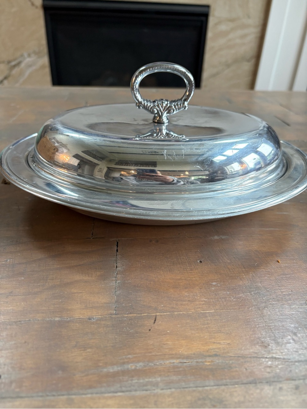 vintage metal serveware piece from Pfaltzgraff